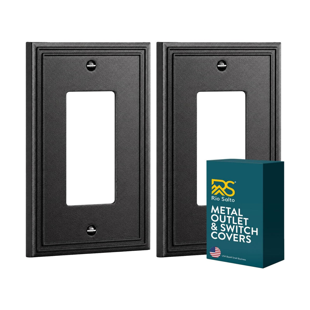 Rio Salto Black Light Switch Cover Plate Rocker Switch Plate Decorator GFCI Outlet Covers Light Switch Cover Wall