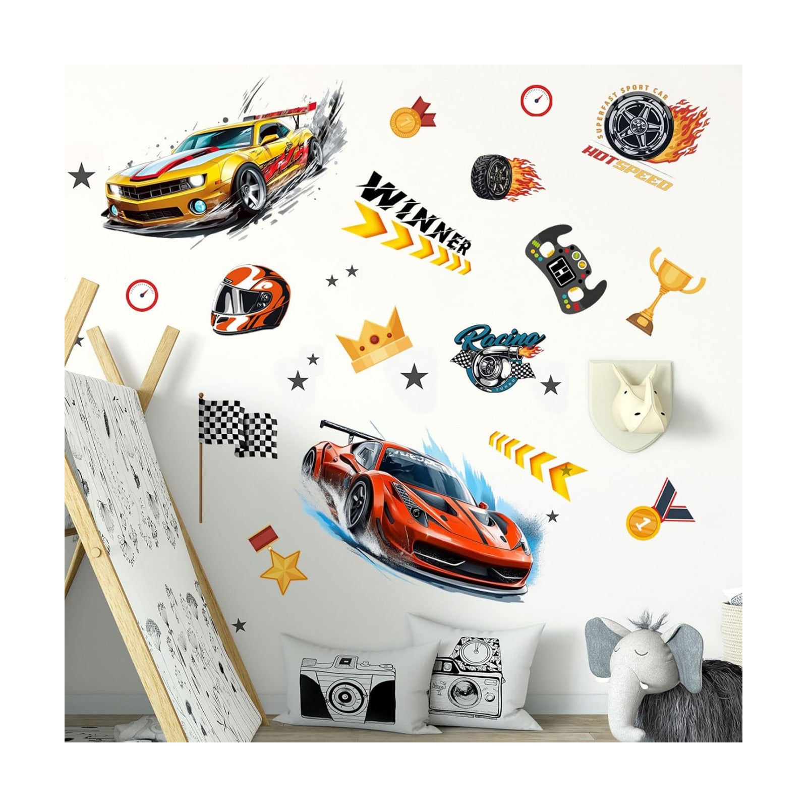 3D Wall Stickers Speed Car / Racing Car
