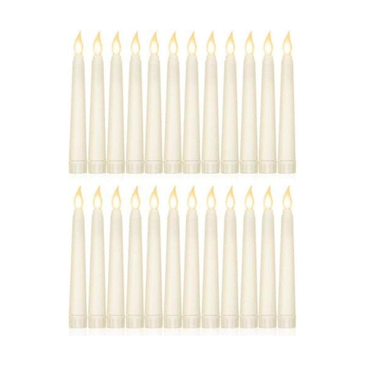 Treela Battery Operated LED Taper Candles,Basic,6 Inch,Ivory