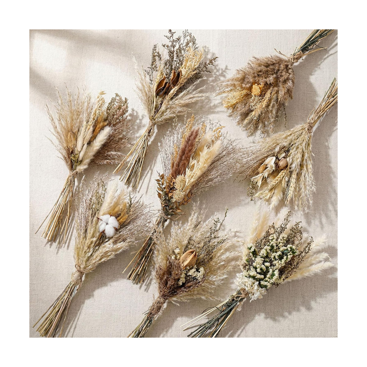Layhit 8 Pack Large Size Boho Dried Flowers 15-17 Inch, Classic