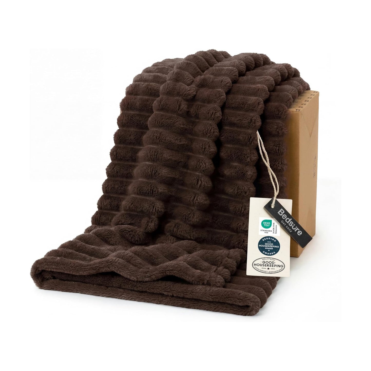 Bedsure Soft Throw Blanket for Couch Decor Gifts Chocolate Brown 50"x70"