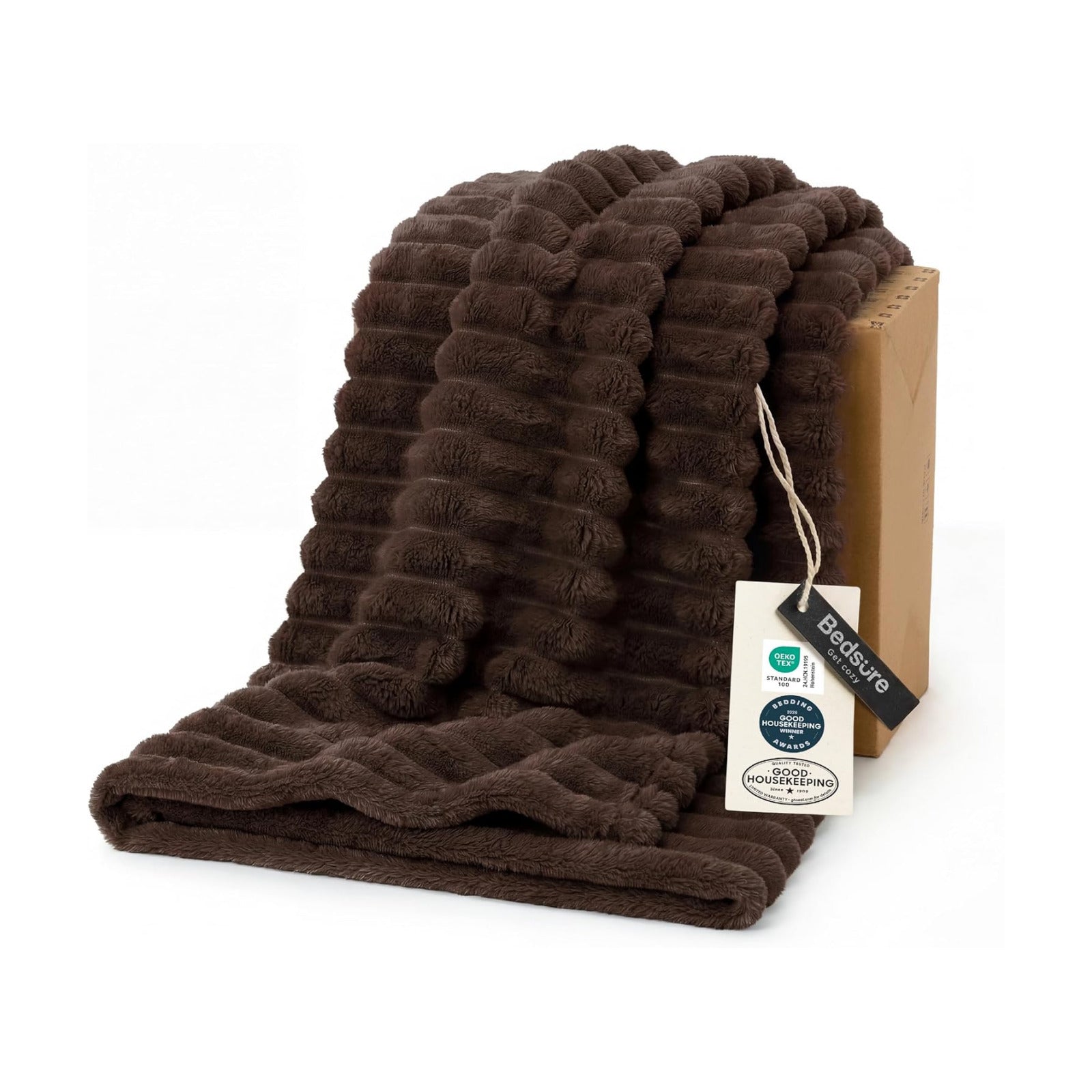 Bedsure Soft Twin Blanket for Bed Decor Gifts Chocolate Brown 60"x80"