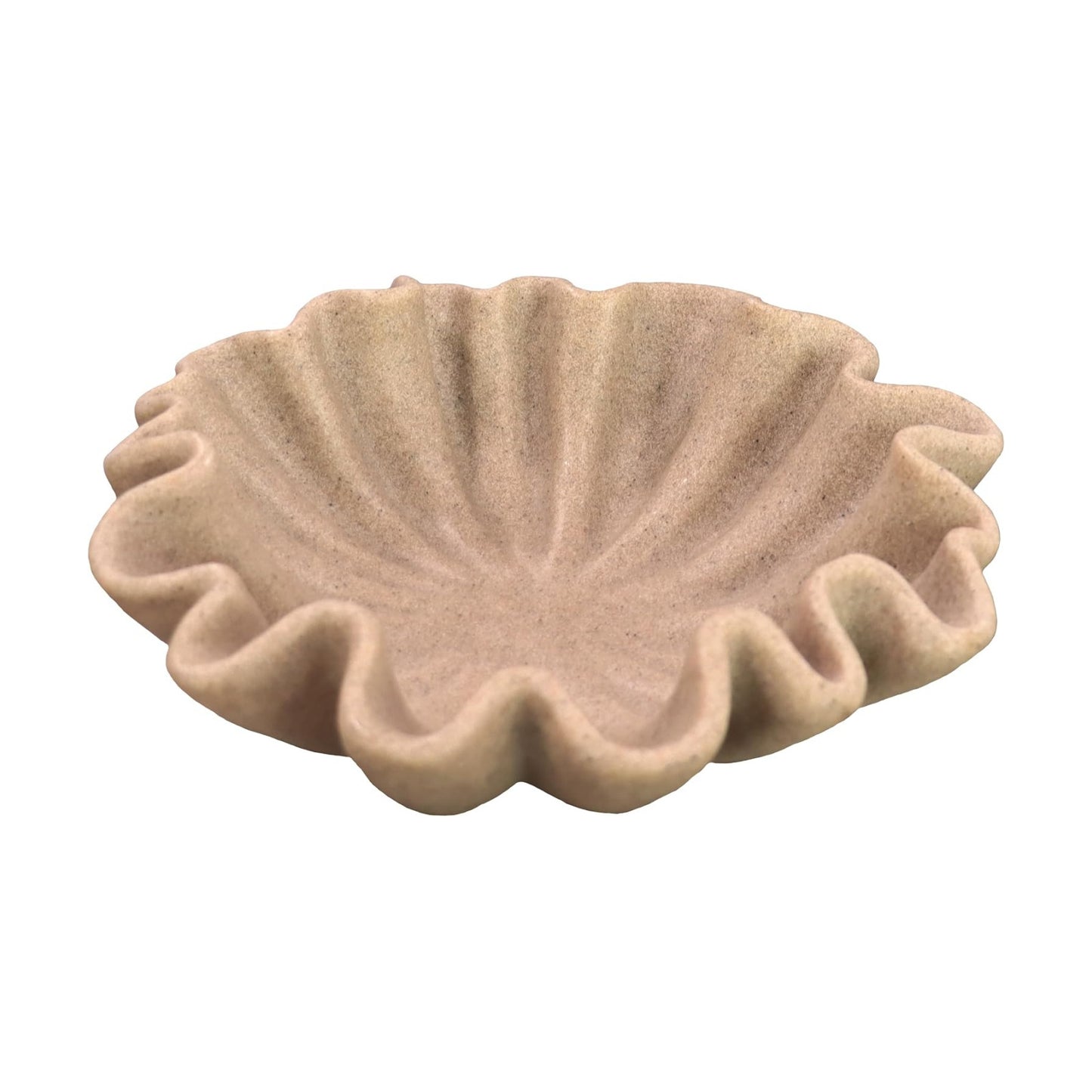 Handicraft Scalloped Bowls for Modern Home Decor / Beige / 6.1inch