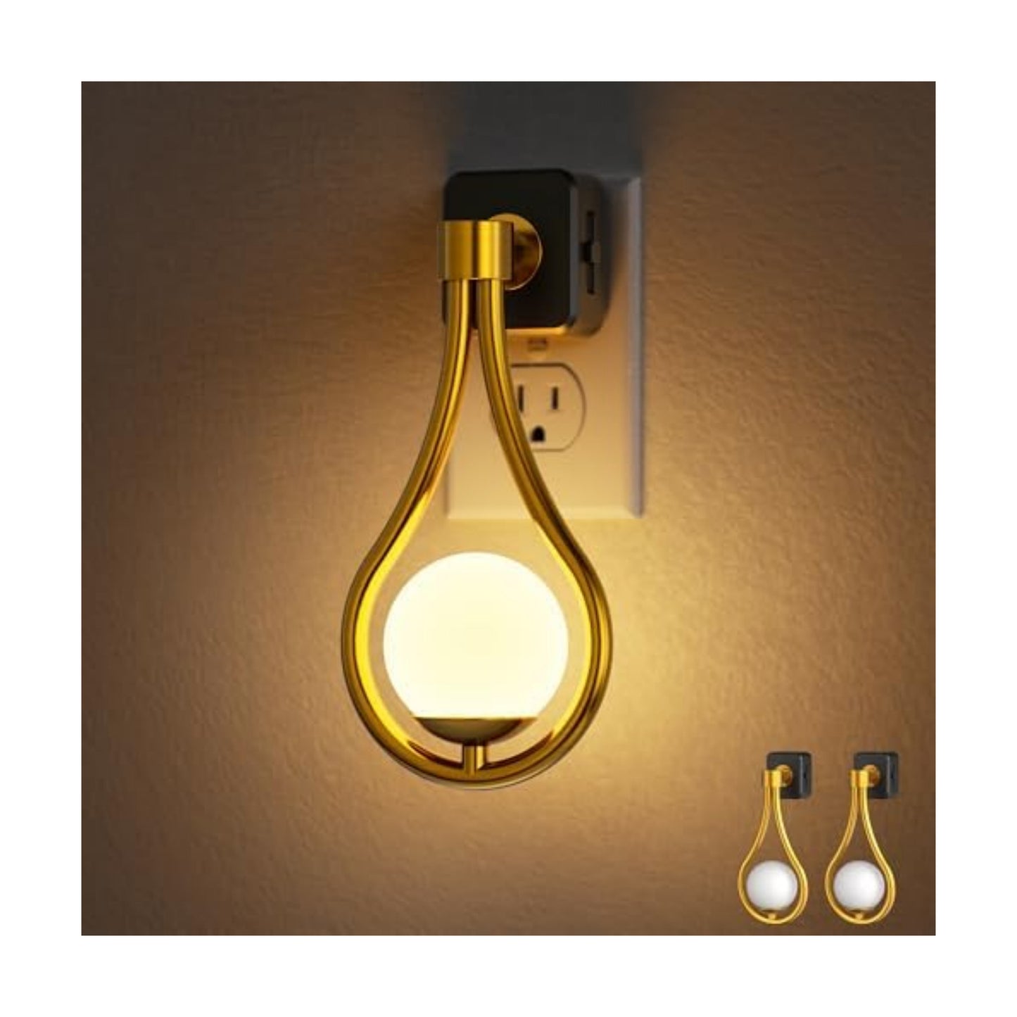 Briignite LED Night Light, Night Lights Plug into Wall, 0-100LM Dimmable