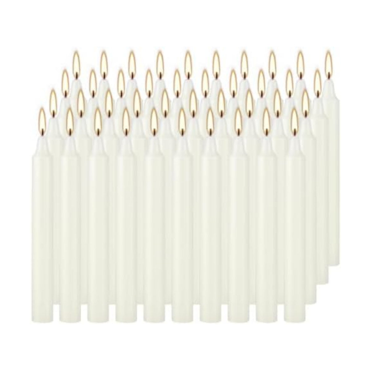 YOROXRG Set of 40 Ivory Candles Mini Unscented Taper Candles for Christmas,Household, Wedding, Rituals, Prayer, Birthdays, Meditation, Altar,Party and Home Décor Candlesticks - 4 Inch Tall