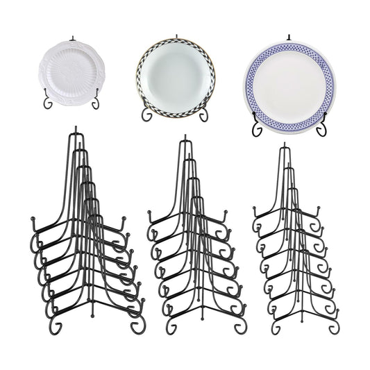 4/6/ Plate Stands for Display / Black / 8 Inch / Set of 18