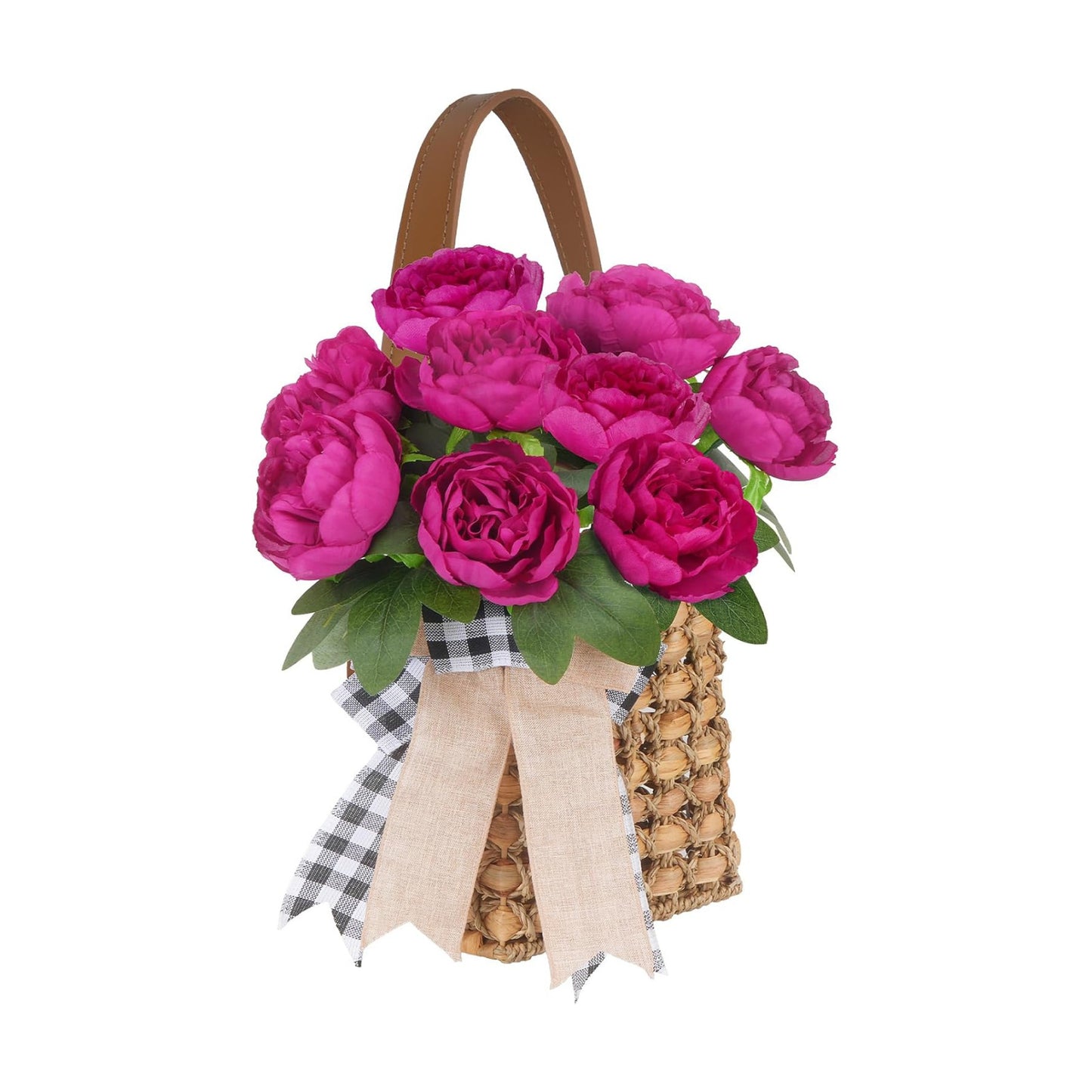 Woven Wall Baskets / Rose Pink / 17 Inch / Set of 10