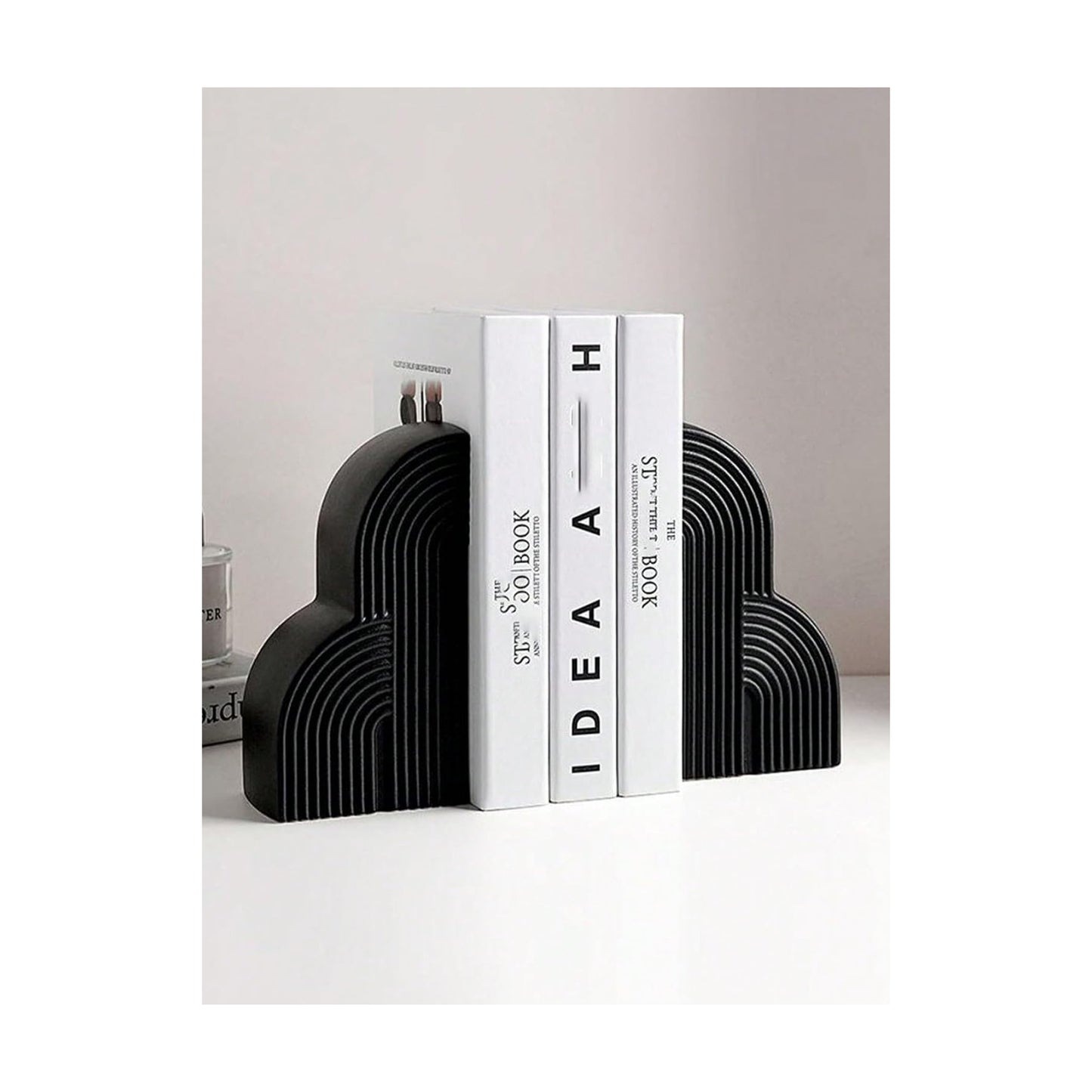 Aesthetic Boho Style for Book Ends / Black / Set of 2