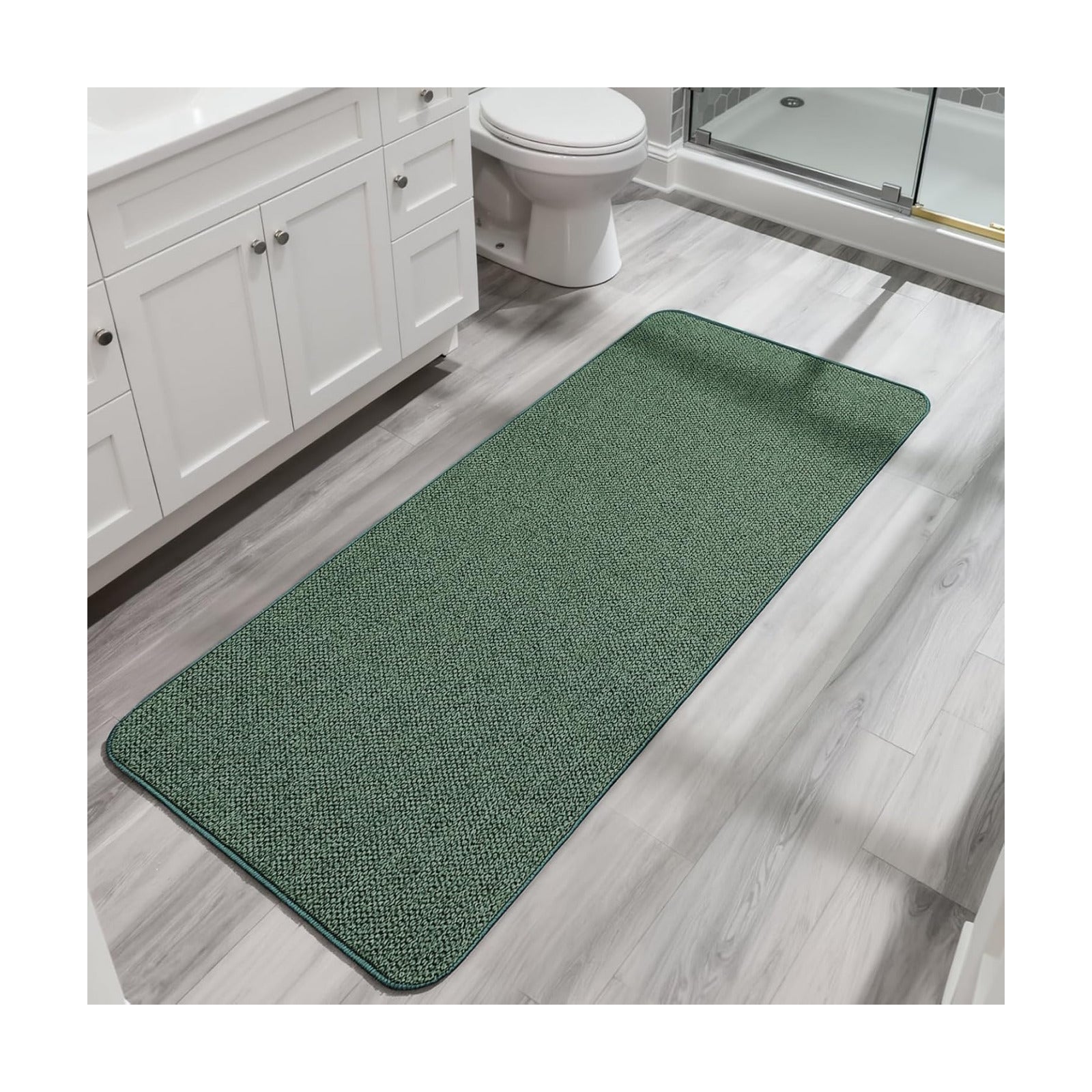 Bosap Bath Mat,Ultra Thin Bathroom Runner Rugs,Large Bath Mats for Bathroom,Quick Dry,Non-Slip,Machine Washable,Low