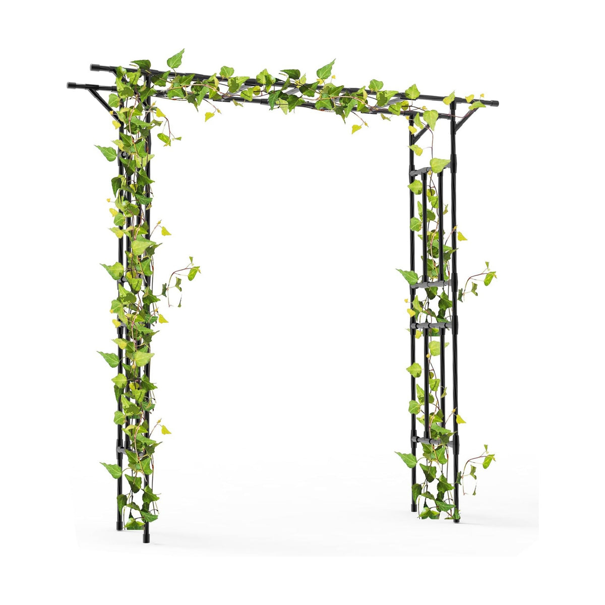 Garden Arch Trellis - 79" L x 86" H Supersize Flattop Garden Arch | Garden Trellis for Lawn, Party, Ceremony Wedding