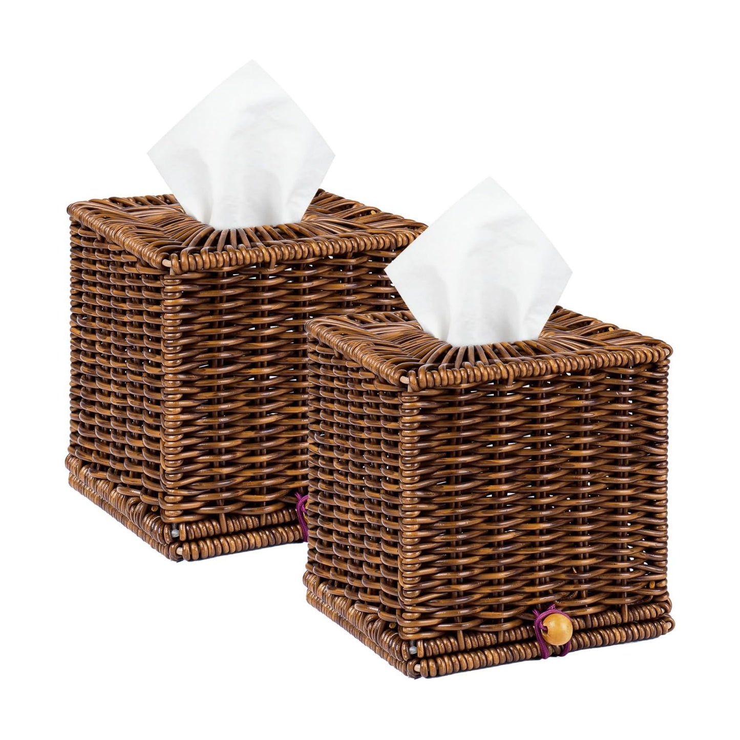 Woven Decorative Box Holders / Natural / Set of 2