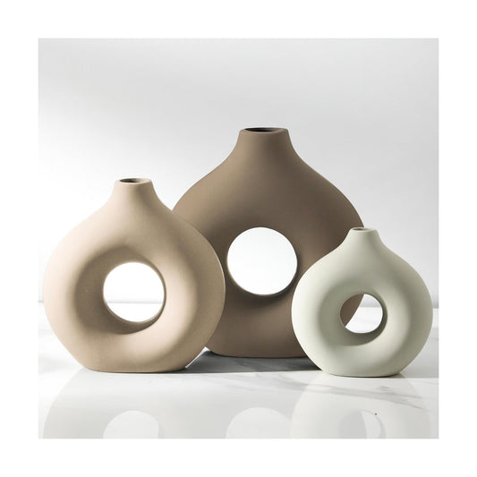 Ceramic Vase Home Table Decor / Farmhouse / Set of 3