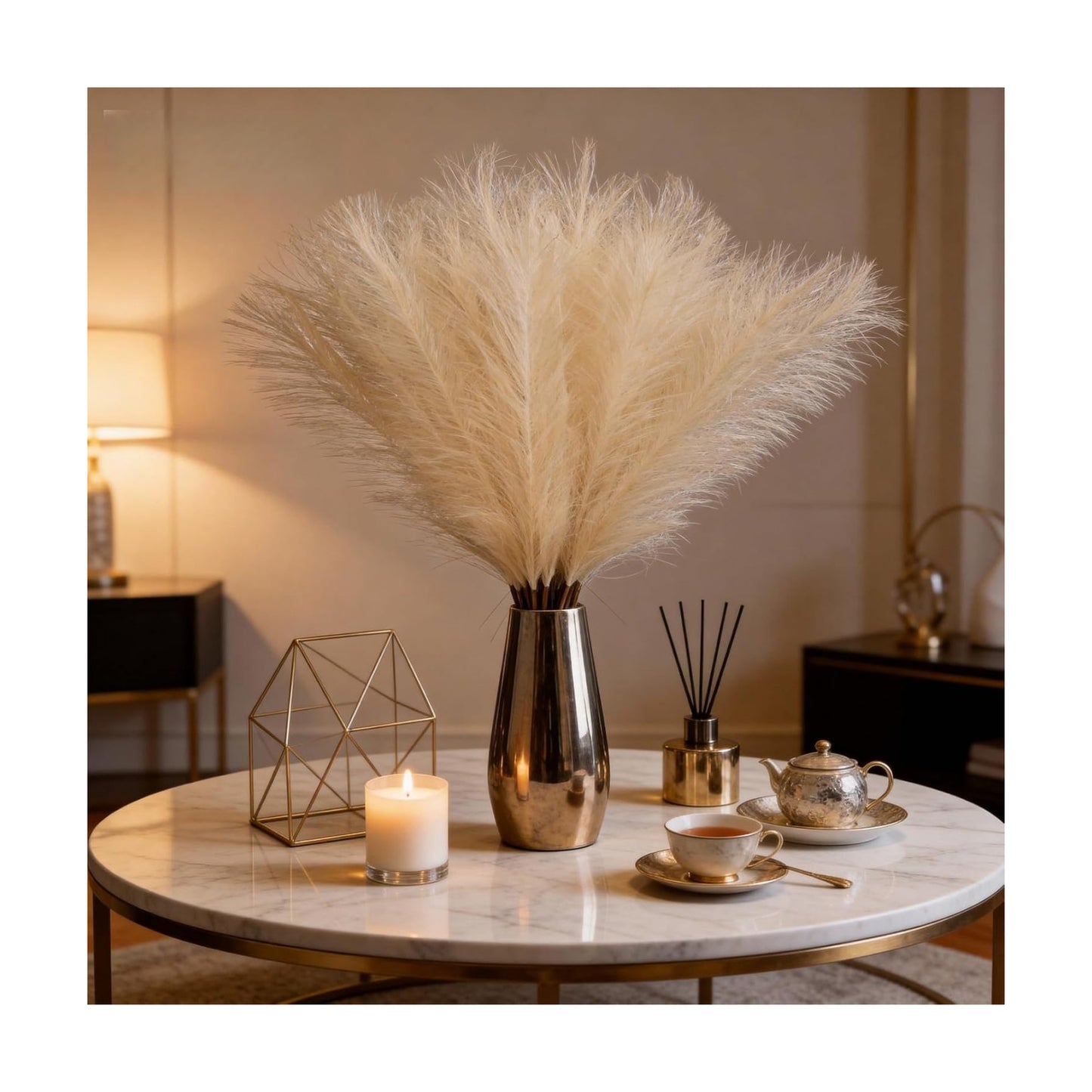 Boho Wedding and Cream Tone Vase / Beige / 21.6 Inch / Set of 50