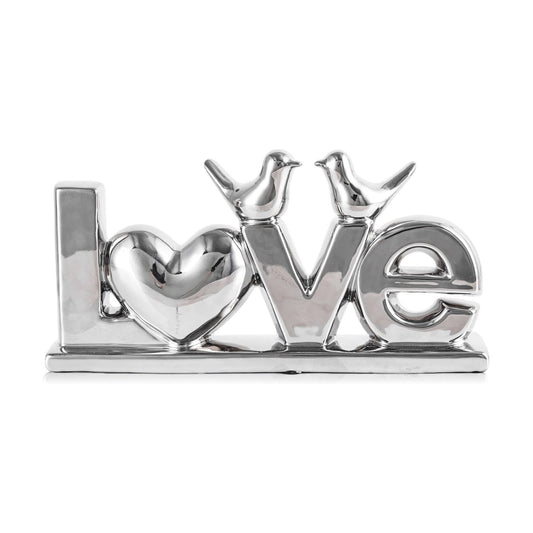Modern Sculpture Optimized for TV Stand & Floating / Silver
