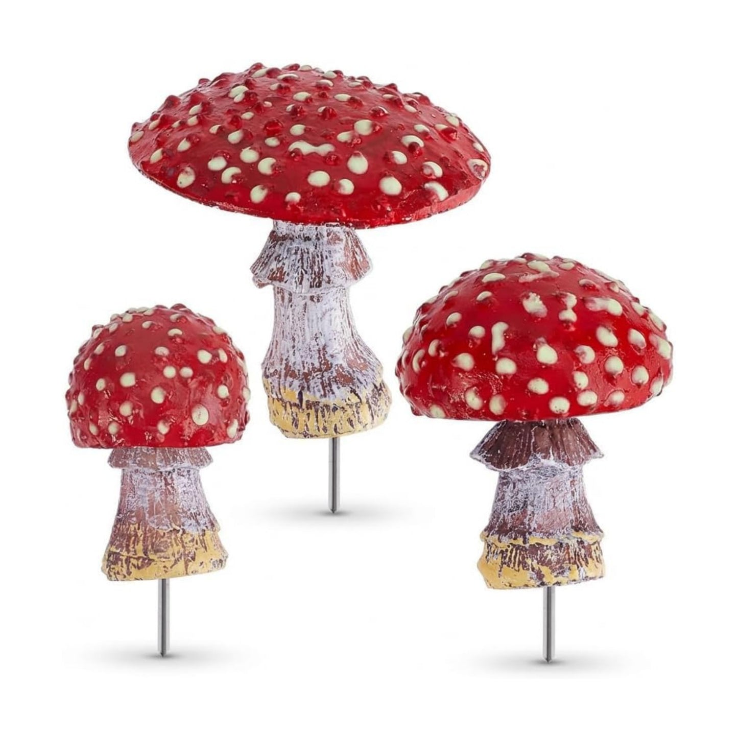 Glow in The Dark Mushroom Miniature Resin Mushroom Decor for Fairy Garden Mini Mushroom / Set of 3