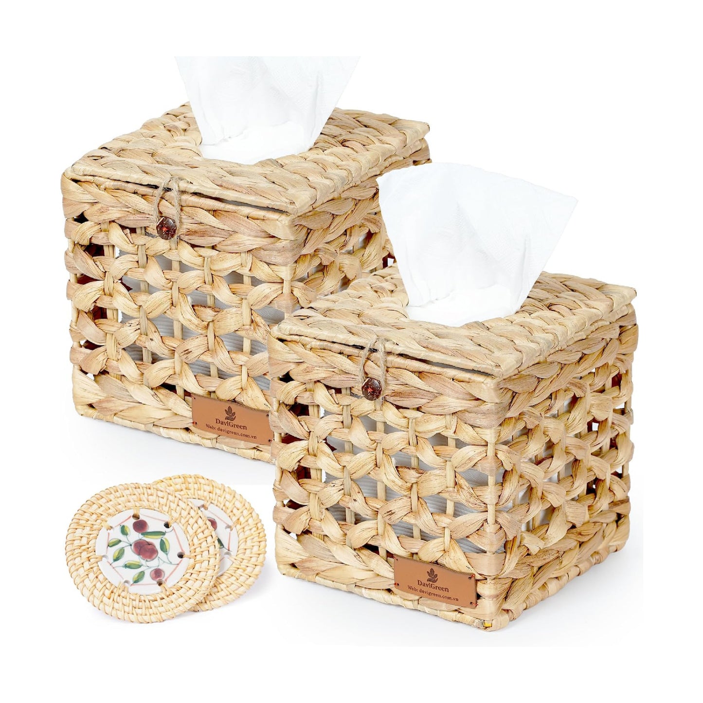 Woven Decorative Cover / Set 2 / Natural / Set of 2