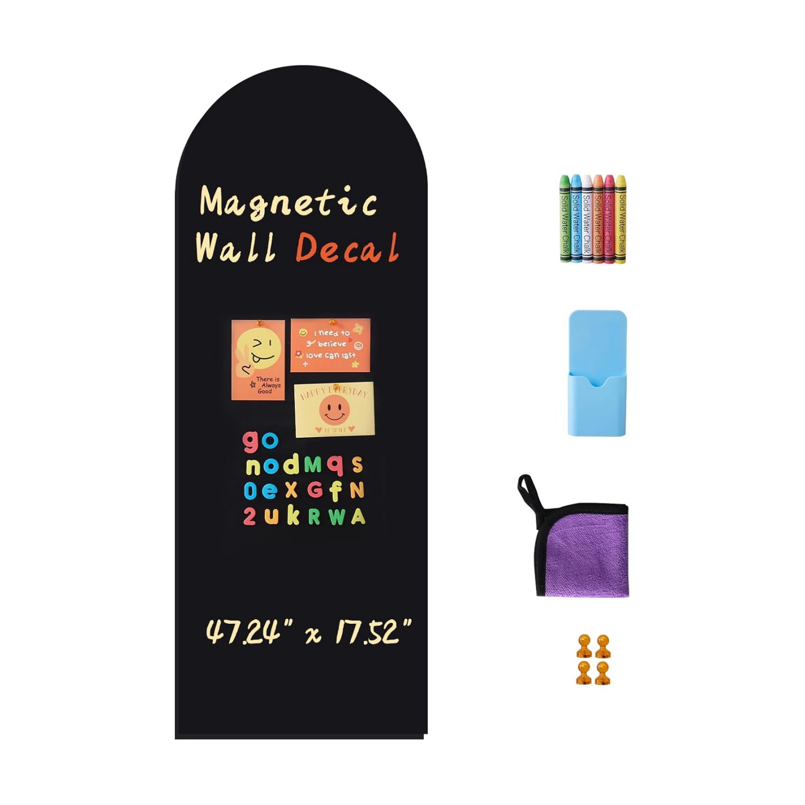 Arch Magnetic Wall Decal / Black / 47.24 x 17.52