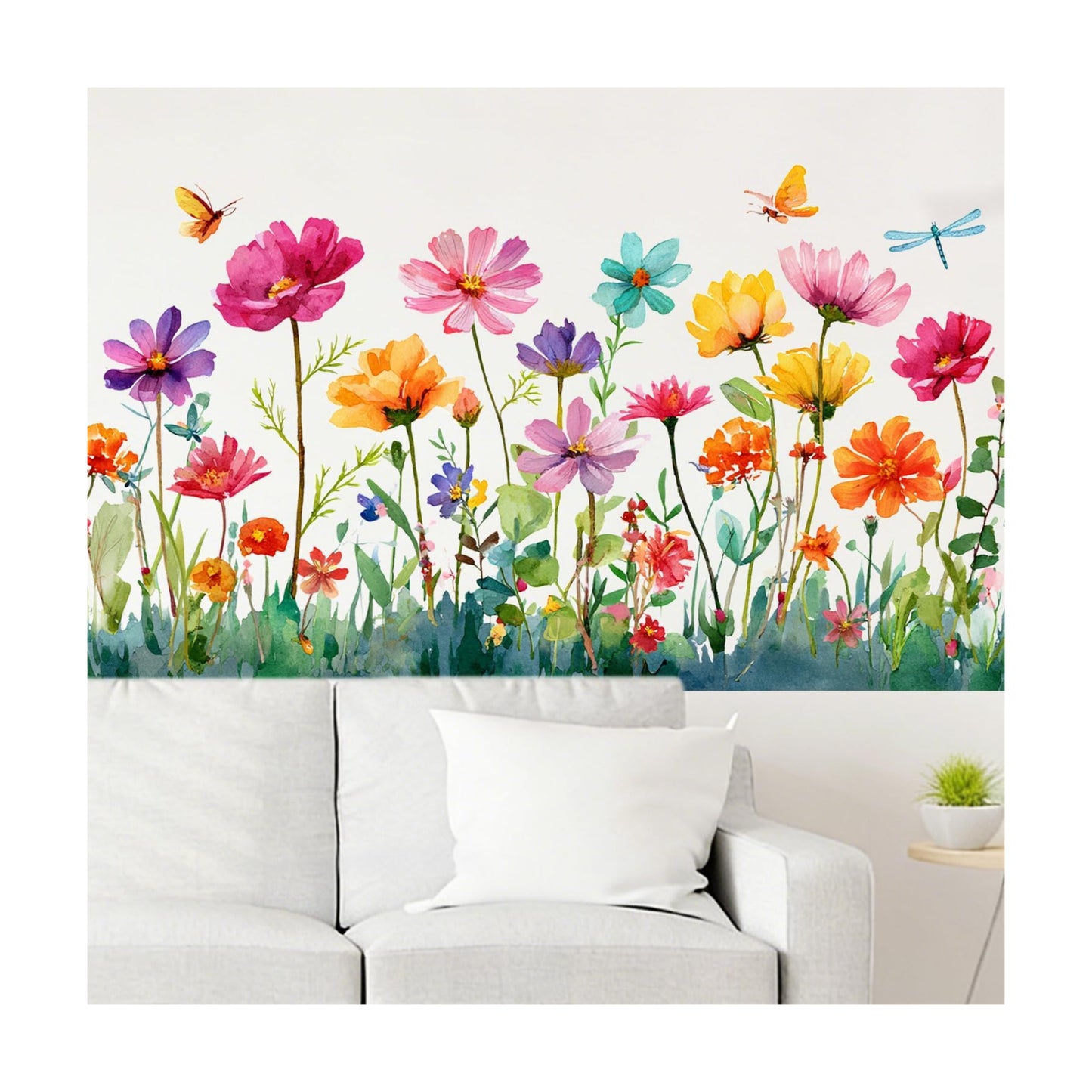 Floral Wall Decals Stickers / Set of 41
