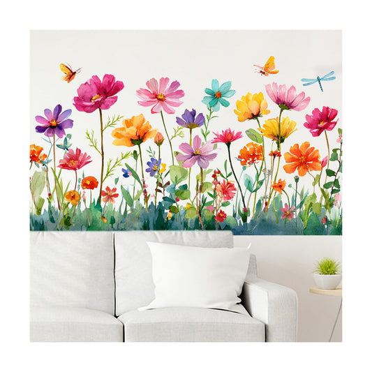 Floral Wall Decals Stickers / Set of 41