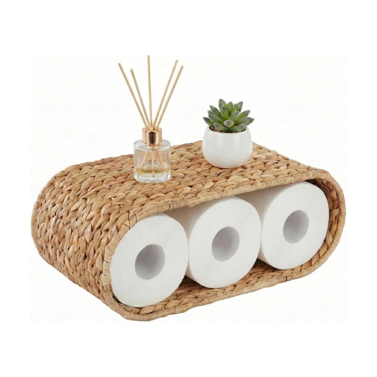 Rattan Hanging Toilet Paper Holder Basket