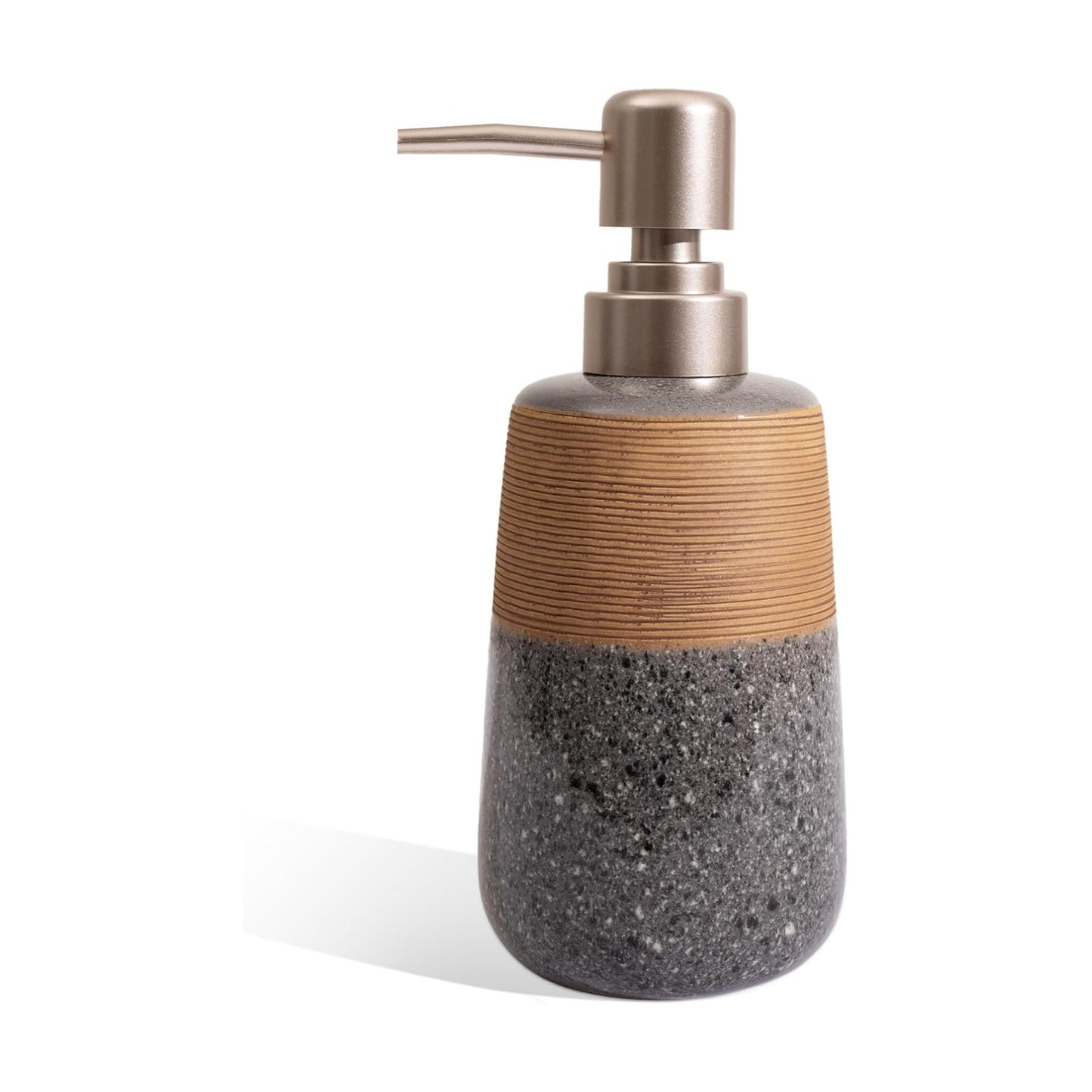 Ceramic Liquid Soap Dispenser / 1 x 15 / Oz Soap Dispenser Grey