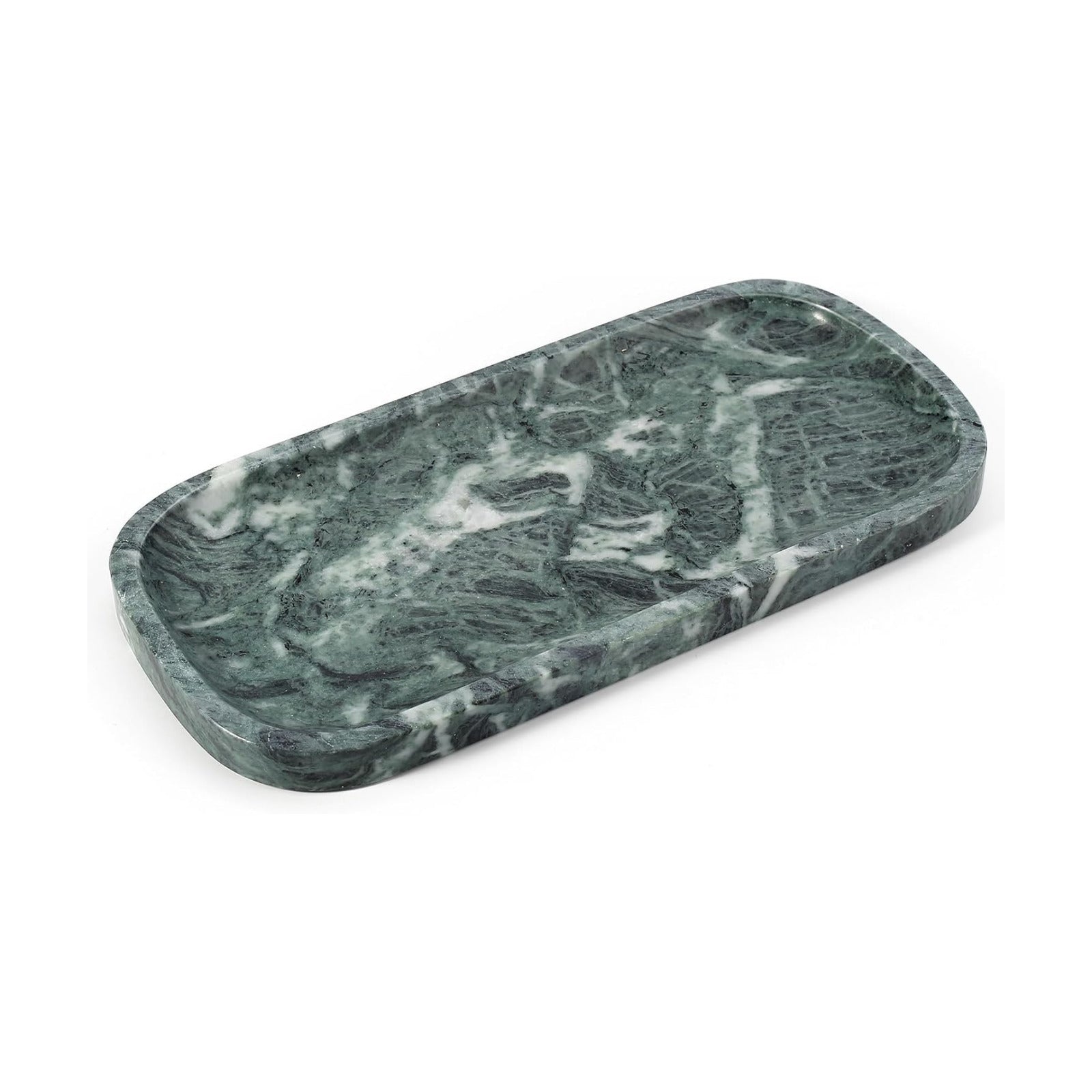 Marble Tray / Marble Vanity Tray / 10 x 4.72 / Verde Alpi