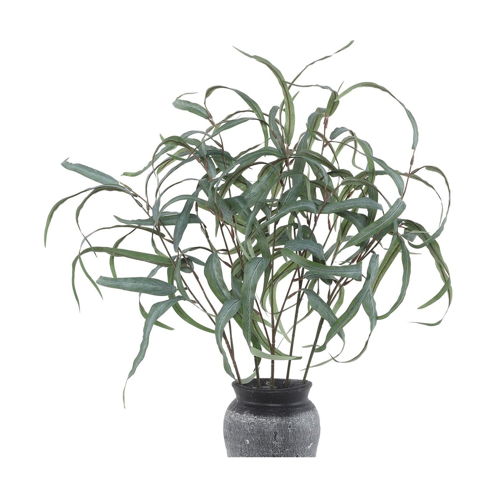25.6" Faux Eucalyptus Leaves Branches Graceful Fake Plants Stems / Eucalyptus Stems / Set of 6