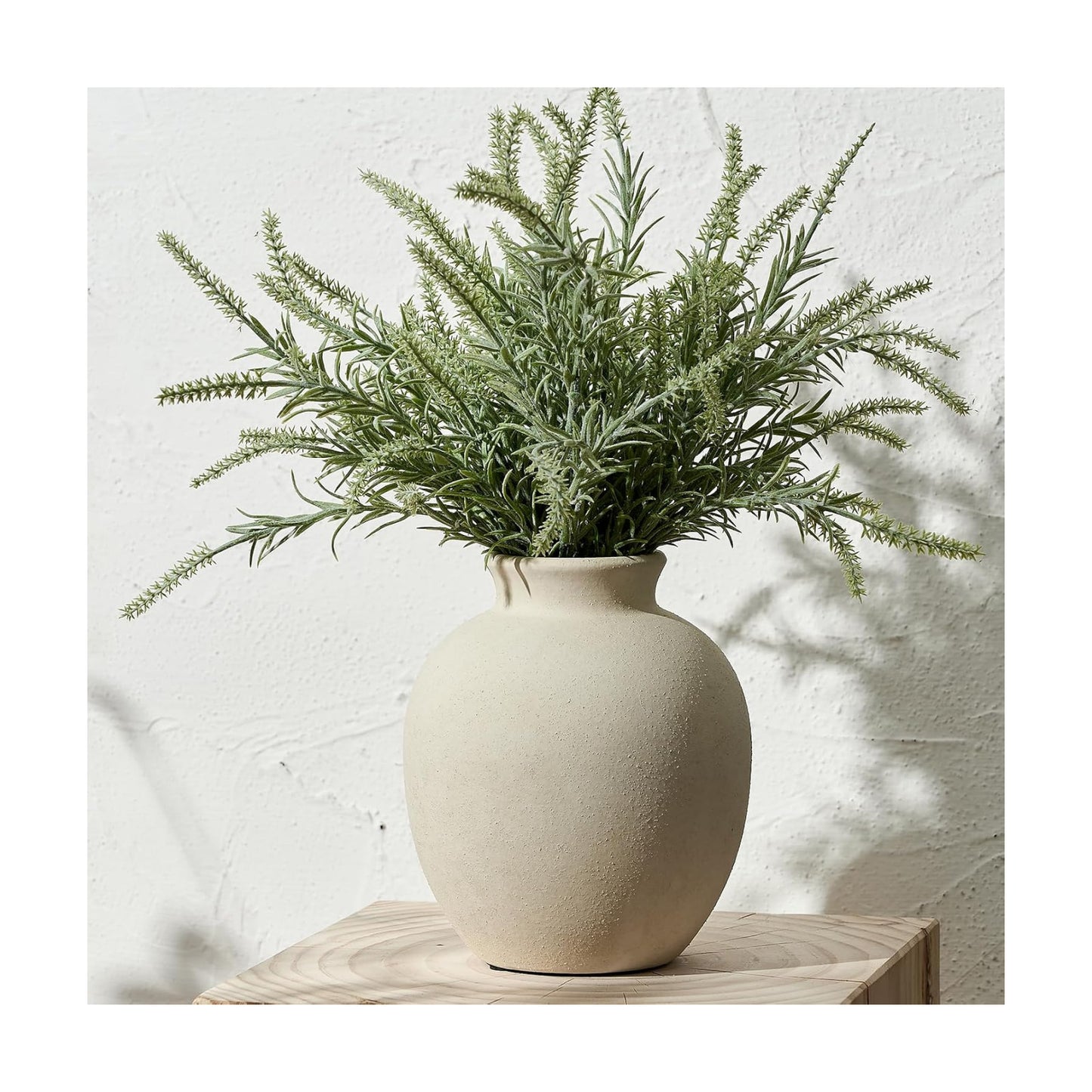 Ceramic Decorative Flower Vase / 1007-white / 7.48 Inch