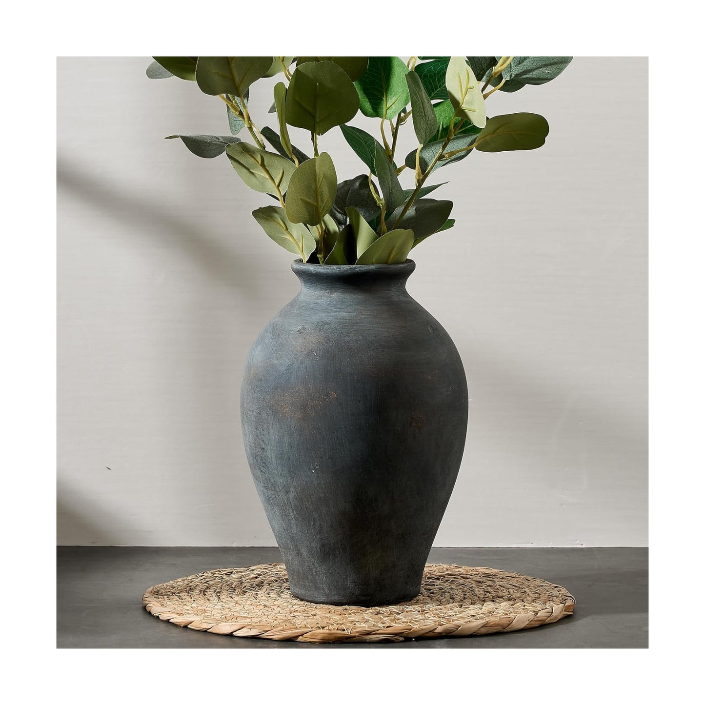 Ceramic Vintage Flower Vase / 1009-bronze / 9 Inch