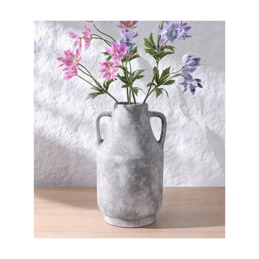 Grey Ceramic Flower Vase / 11inch Grey / 11 Inch