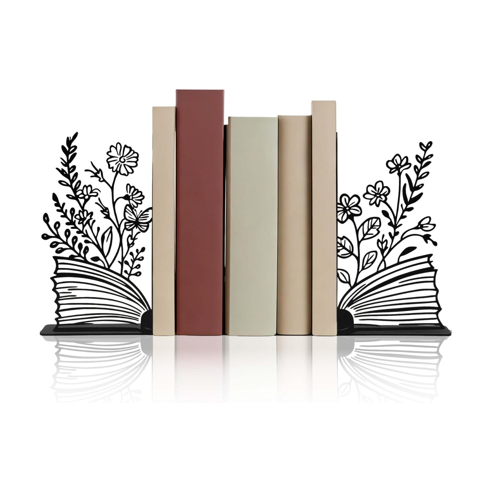 Unique Metal Bookends / Black