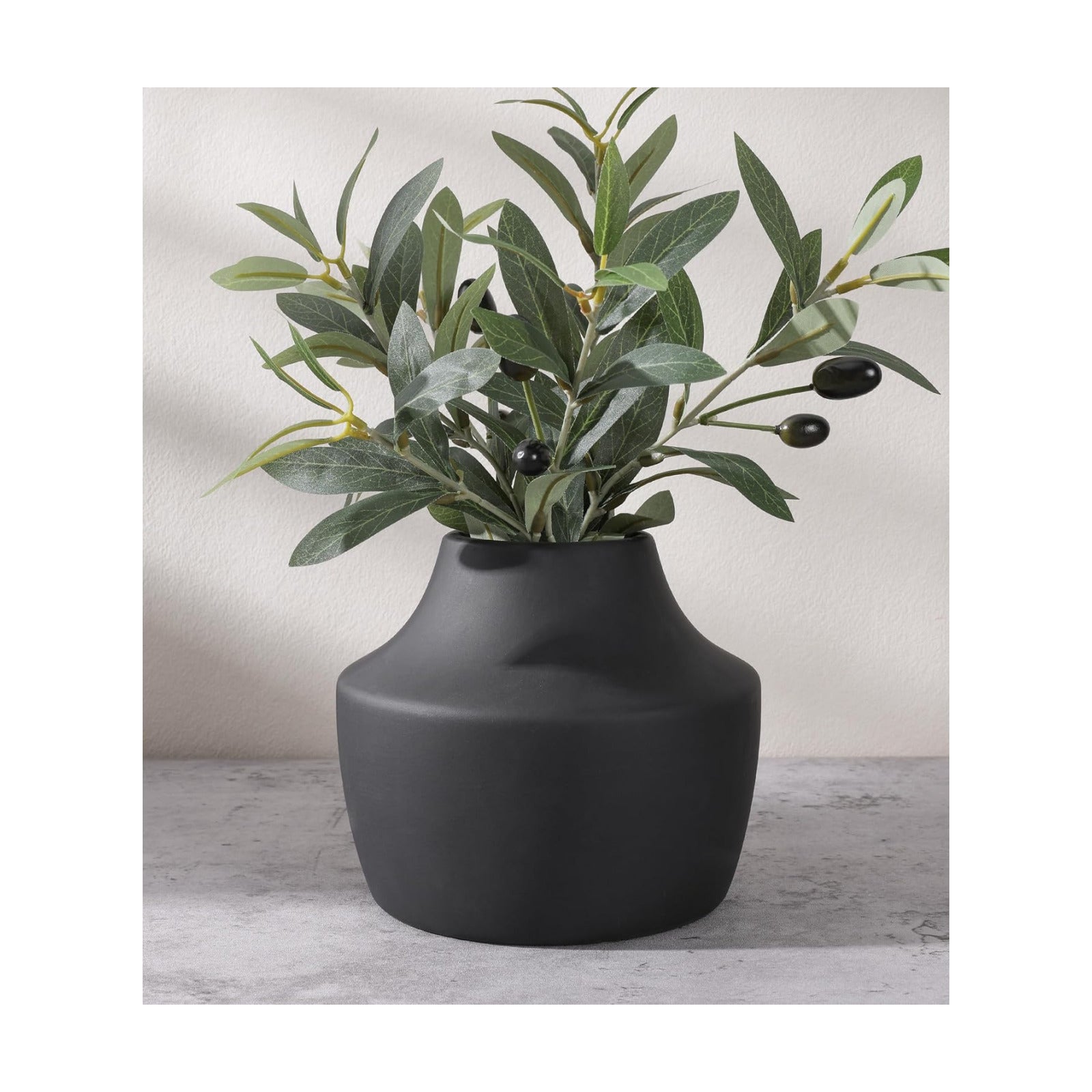 Black Ceramic Flower Vase / 5.3inch Black / 5.3 Inch