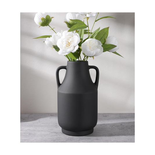 Black Ceramic Flower Vase / 11inch Black / 11 Inch