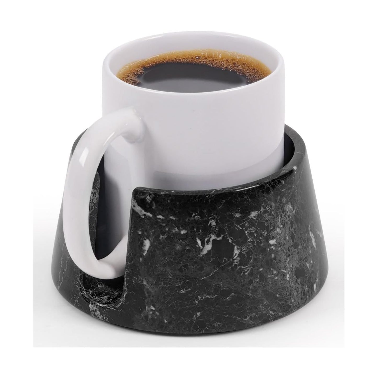 Marble Coffee Cup and Can Holder / Black Zebra