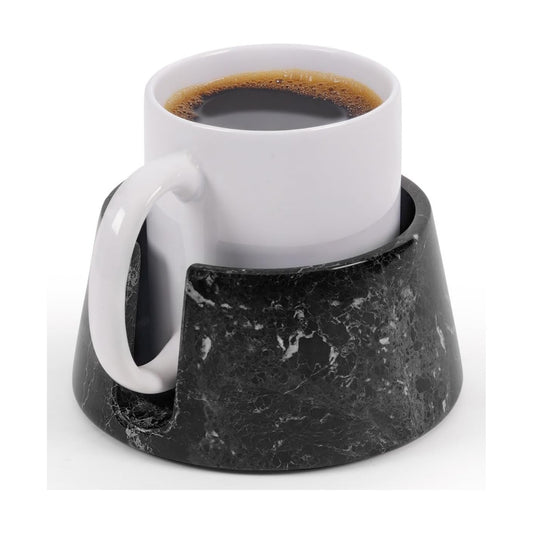 Marble Coffee Cup and Can Holder / Black Zebra