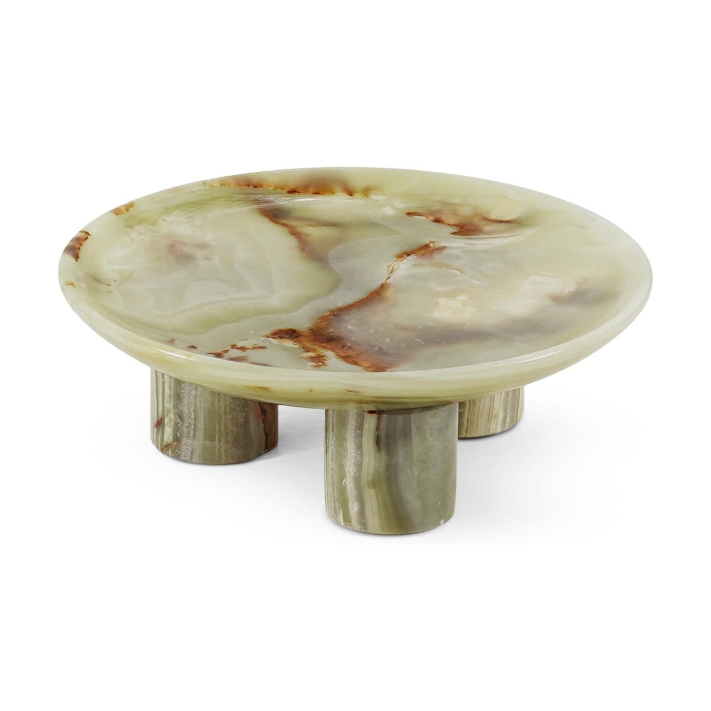 Fruit Tray / Onyx Marble Decorative Tray Handmade Natural Stone Jewelry Dish / Green / 8 Inch