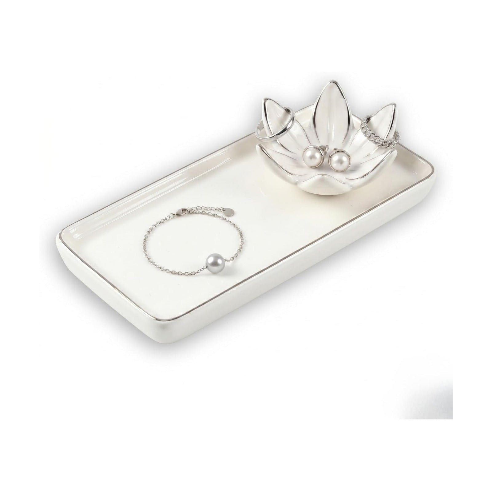 Jewelry Organizer for Vanity / Silver