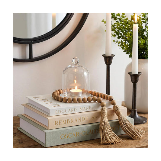 Faux Linen Books for Decoration / Set of 3