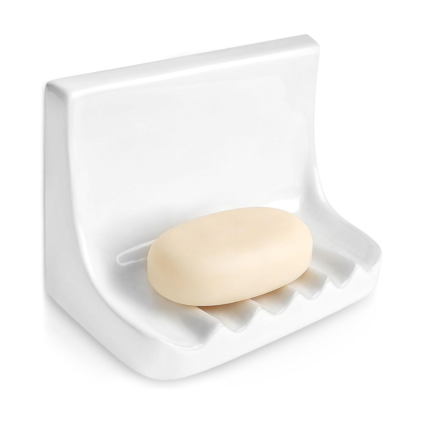 Retro Ceramic Shower soap Holder / White