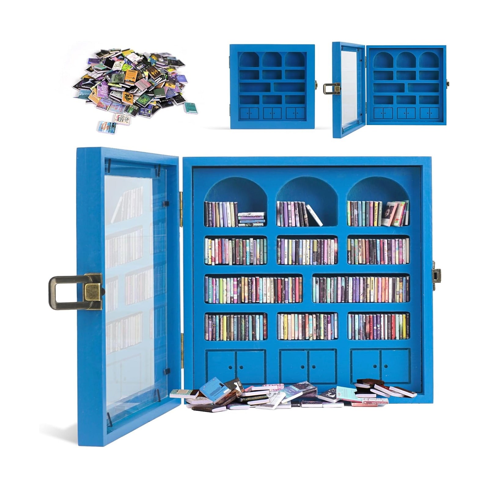 Anxiety Bookshelf – Mini Books Display for Stress Relief and Fun Decor, Perfect Decorative Miniature Library for Book