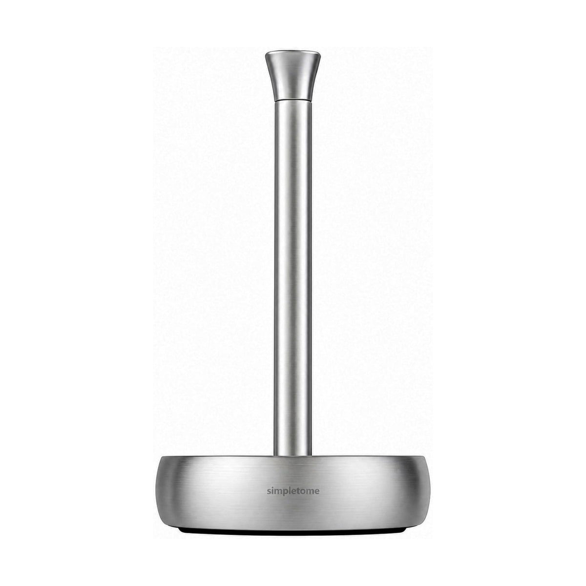 Paper Towel Holder Stand Keep Rolled Up (SUS304 Brushed Stainless Steel) | paper won’t unravel | weighted base