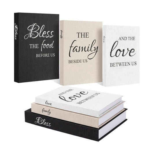Decorative Books / Bless Family Love / Modern / Set of 3