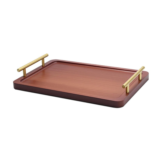 Wood Trays / Small Wooden Tray for Ottoman / Dark Bamboo / 12 x 7.5 x 1.8
