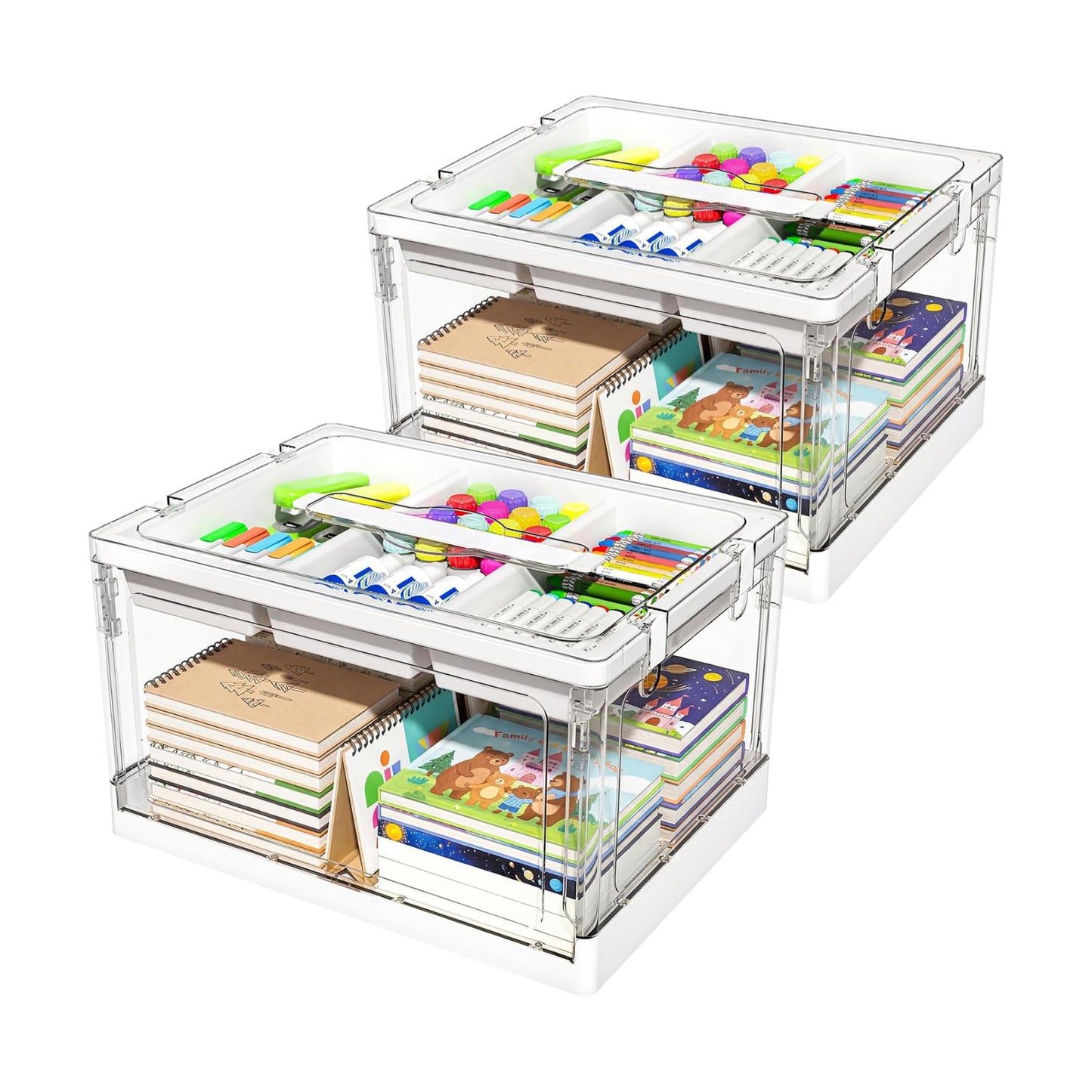 Trays / Art Supply Organizer and Storage / Clear