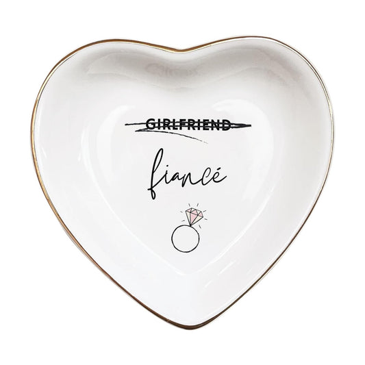 Engagement Ring Holder Ceramic Trinket Dish