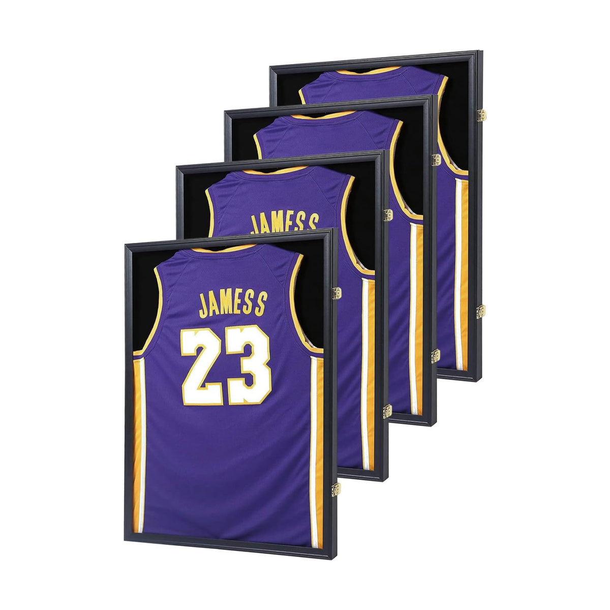 Zmiky Jersey Frame Shadow Box Sports Jersey Frame for Basketball jeseys 4pc | shatterproof acrylic,anti-theft