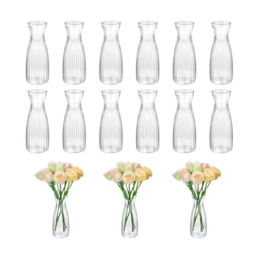 Plastic Bud Vases Bulk Small Plastic Vases / Clear / Set of 12