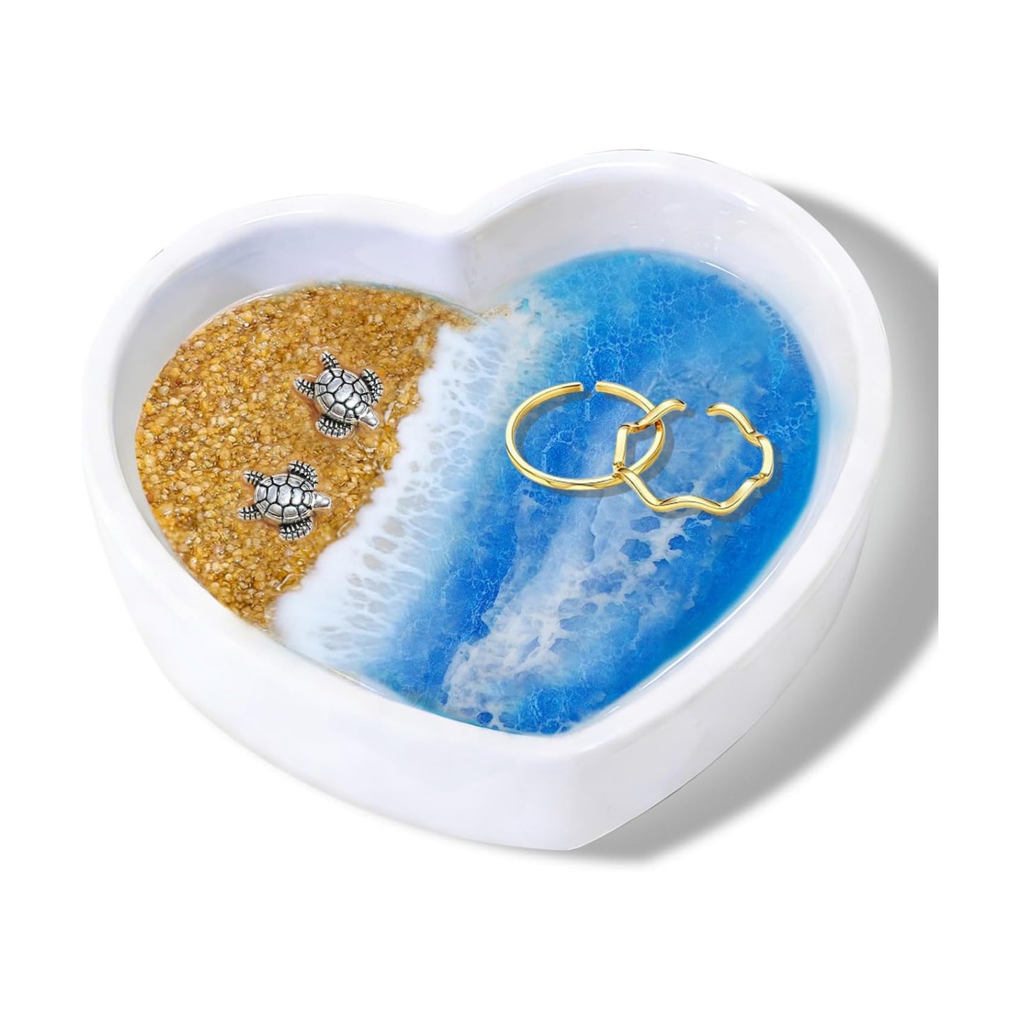 Coastal Jewelry Tray for Engagement & Wedding / Beach Ocean