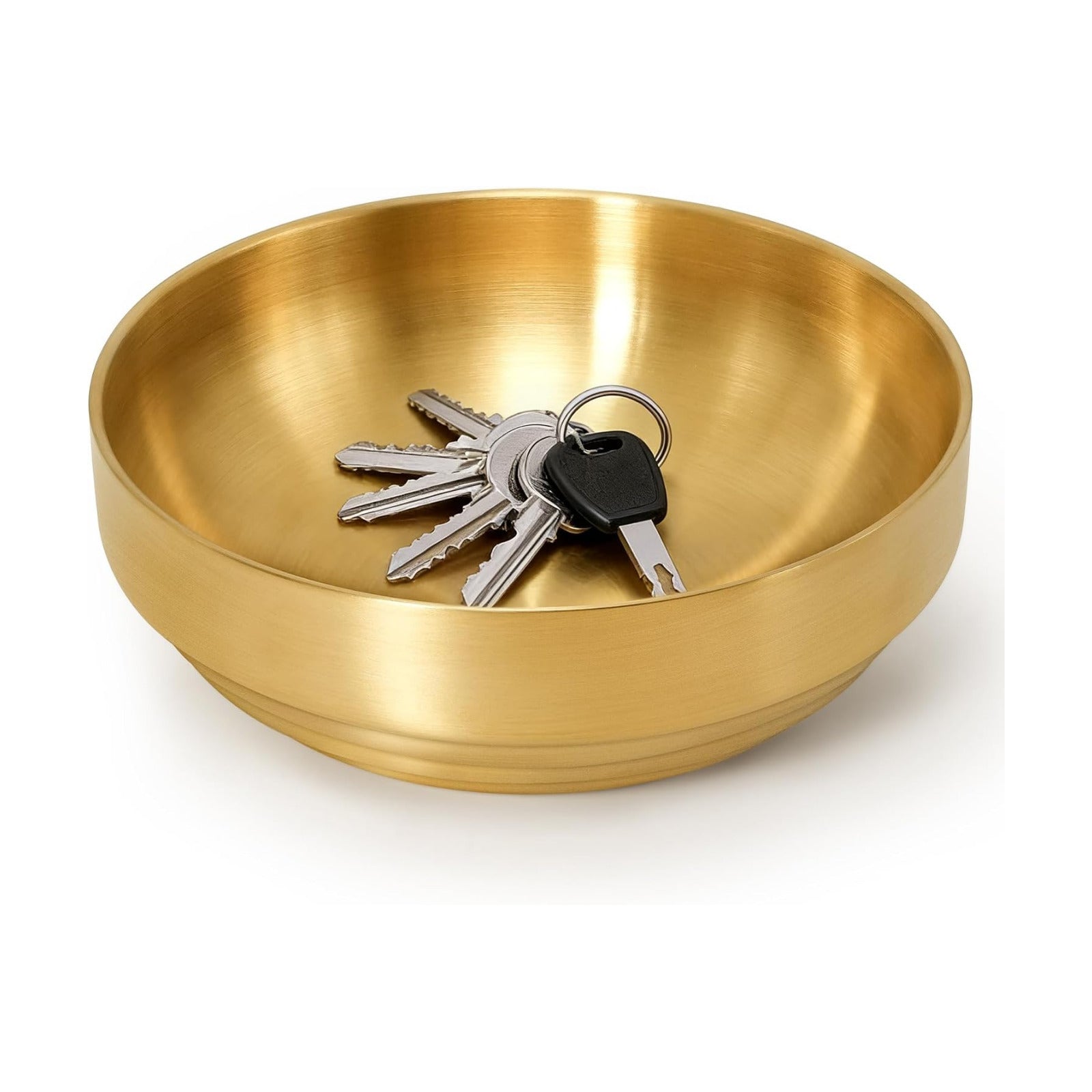 7.4" Decorative Bowl Key Bowl Stainless Steel Fruit Bowl Modern Stylish Metal Centerpiece / Gold