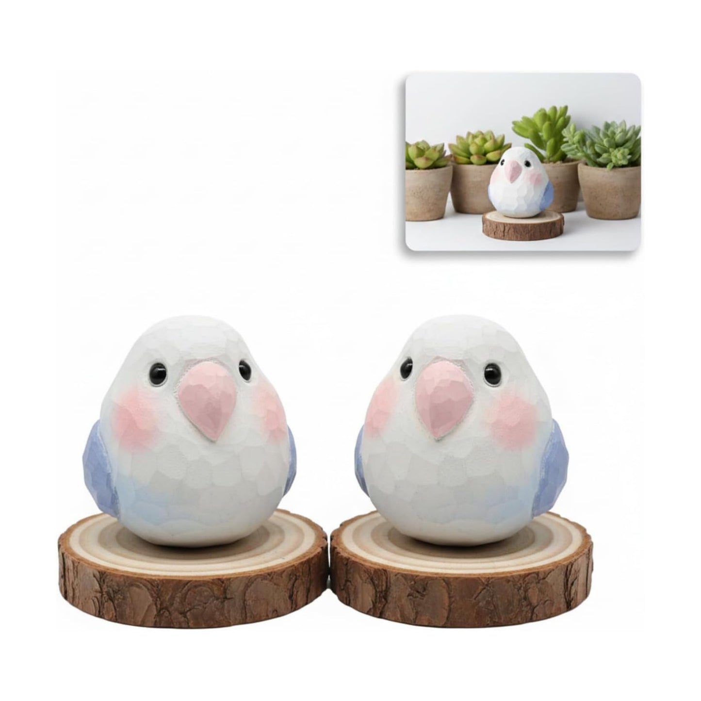 Bird Figurines Home Decor / Natural / Set of 2
